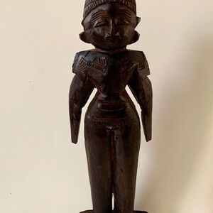 Ancient Wooden Carved South Indian Tribal Wooden Figurine